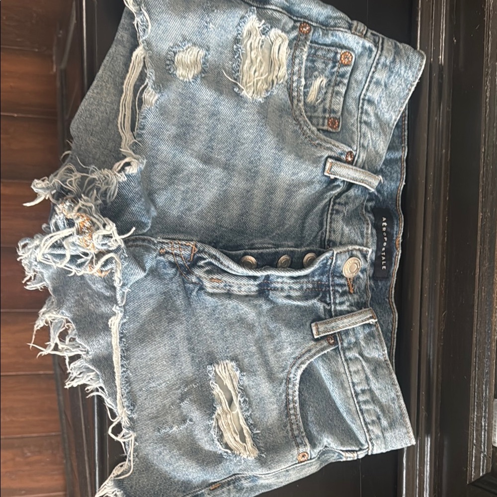Distressed Denim Shorts